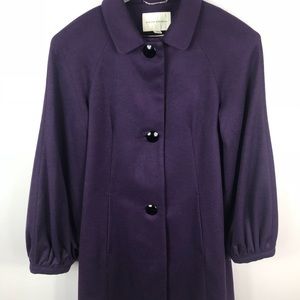 Banana Republic Puff Sleeve Wool Dress Coat Medium